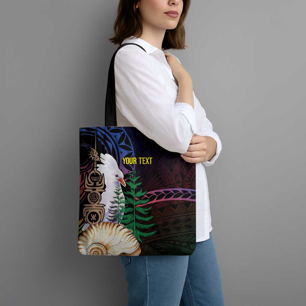 New Caledonia Kanaky Personalized Tote Bag Kagu Bird Emblem - Polynesian Pride