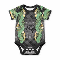Hawai'i Paniolo Maile Twisted Lei Baby Onesie Obsidian Black