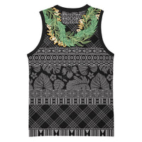 Hawai'i Paniolo Maile Twisted Lei Basketball Jersey Obsidian Black LT7 - Polynesian Pride