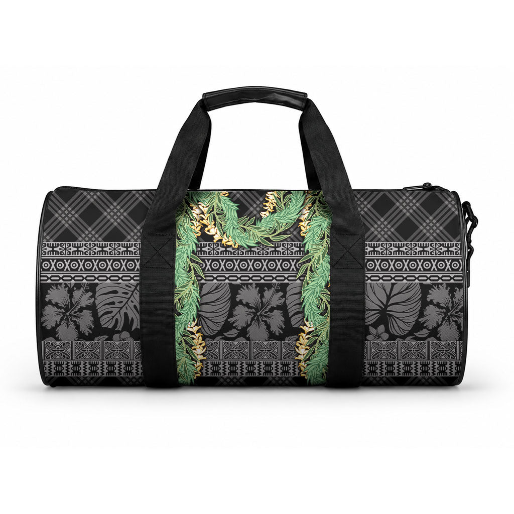 Hawai'i Paniolo Maile Twisted Lei Duffle Bag Obsidian Black