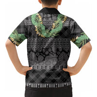 Hawai'i Paniolo Maile Twisted Lei Hawaiian Shirt Obsidian Black LT7 - Polynesian Pride