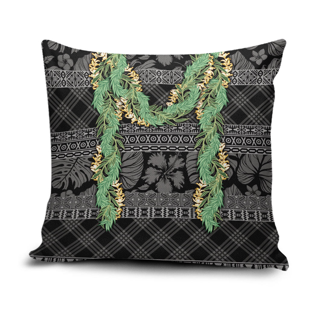 Hawai'i Paniolo Maile Twisted Lei Pillow Cover Obsidian Black LT7 Black - Polynesian Pride
