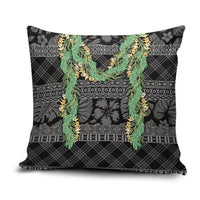 Hawai'i Paniolo Maile Twisted Lei Pillow Cover Obsidian Black LT7 Black - Polynesian Pride