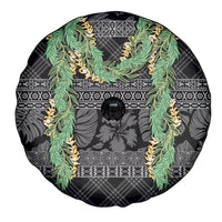 Hawai'i Paniolo Maile Twisted Lei Spare Tire Cover Obsidian Black LT7 - Polynesian Pride