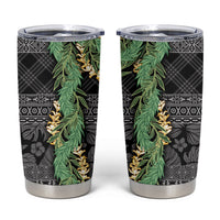 Hawai'i Paniolo Maile Twisted Lei Tumbler Cup Obsidian Black LT7 Black - Polynesian Pride