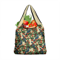New Zealand Christmas Grocery Bag Romantic Tui Birds on Pohutukawa - Ivory - Polynesian Pride
