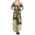 New Zealand Christmas Summer Maxi Dress Romantic Tui Birds on Pohutukawa - Ivory - Polynesian Pride