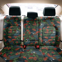 New Zealand Christmas Back Car Seat Cover Romantic Tui Birds on Pohutukawa - Cobalt - Polynesian Pride