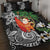 Polynesian Quilt Bed Set Tropical Santa - Plumeria Black Vintage