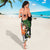 Polynesian Sarong Tropical Santa - Plumeria Black Vintage