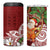 Polynesian 4 in 1 Can Cooler Tumbler Tropical Santa - Plumeria Red Vintage