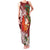 Polynesian Family Matching Tank Maxi Dress and Hawaiian Shirt Tropical Santa - Plumeria Red Vintage