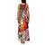 Polynesian Family Matching Tank Maxi Dress and Hawaiian Shirt Tropical Santa - Plumeria Red Vintage