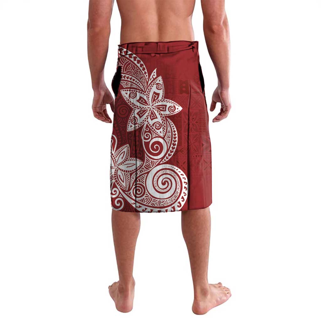 Polynesian Lavalava Tropical Santa - Plumeria Red Vintage