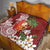 Polynesian Quilt Tropical Santa - Plumeria Red Vintage