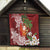 Polynesian Quilt Tropical Santa - Plumeria Red Vintage