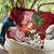 Polynesian Quilt Tropical Santa - Plumeria Red Vintage