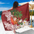 Polynesian Sarong Tropical Santa - Plumeria Red Vintage