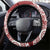 Polynesian Steering Wheel Cover Tropical Santa - Plumeria Red Vintage