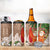 Polynesian 4 in 1 Can Cooler Tumbler Tropical Santa - Plumeria Beige Vintage