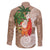 Polynesian Family Matching Puletasi and Hawaiian Shirt Tropical Santa - Plumeria Beige Vintage