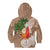 Polynesian Kid Hoodie Tropical Santa - Plumeria Beige Vintage