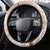 Polynesian Steering Wheel Cover Tropical Santa - Plumeria Beige Vintage