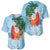 Polynesian Baseball Jersey Tropical Santa - Plumeria Turquoise Vintage