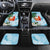 Polynesian Car Mats Tropical Santa - Plumeria Turquoise Vintage