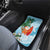 Polynesian Car Mats Tropical Santa - Plumeria Turquoise Vintage