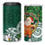 Polynesian 4 in 1 Can Cooler Tumbler Tropical Santa - Plumeria Green Vintage