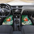 Polynesian Car Mats Tropical Santa - Plumeria Green Vintage