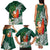 Polynesian Family Matching Tank Maxi Dress and Hawaiian Shirt Tropical Santa - Plumeria Green Vintage