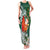 Polynesian Family Matching Tank Maxi Dress and Hawaiian Shirt Tropical Santa - Plumeria Green Vintage