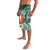 Polynesian Lavalava Tropical Santa - Plumeria Green Vintage