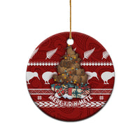 New Zealand Xmas Ceramic Ornament Mere Kirihimete - Santa With Kiwi Bird LT7 - Polynesian Pride