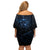 New Zealand Matariki Off Shoulder Short Dress Cosmic Style LT7 - Polynesian Pride