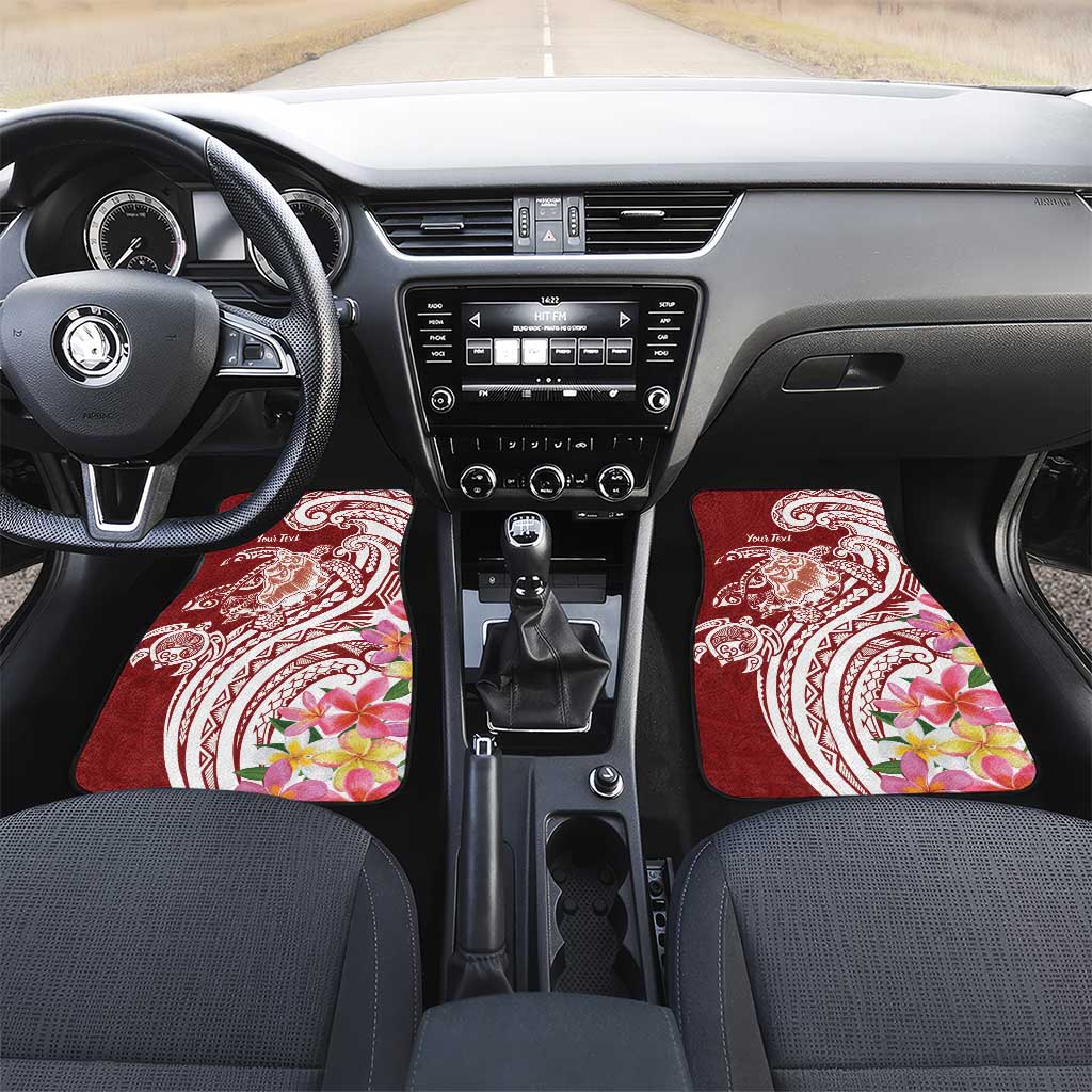 Aloha Hawaii Island Personalized Car Mats Crimson Dreamy Turtle