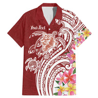 Aloha Hawaii Island Personalized Family Matching Mermaid Dress and Hawaiian Shirt Crimson Dreamy Turtle