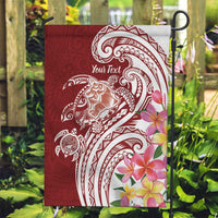 Aloha Hawaii Island Personalized Garden Flag Crimson Dreamy Turtle