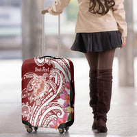 Aloha Hawaii Island Personalized Luggage Cover Crimson Dreamy Turtle
