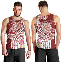 Aloha Hawaii Island Personalized Men Tank Top Crimson Dreamy Turtle