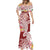 Aloha Hawaii Island Personalized Mermaid Dress Crimson Dreamy Turtle