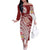 Aloha Hawaii Island Personalized Off The Shoulder Long Sleeve Dress Crimson Dreamy Turtle