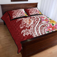 Aloha Hawaii Island Personalized Quilt Bed Set Crimson Dreamy Turtle