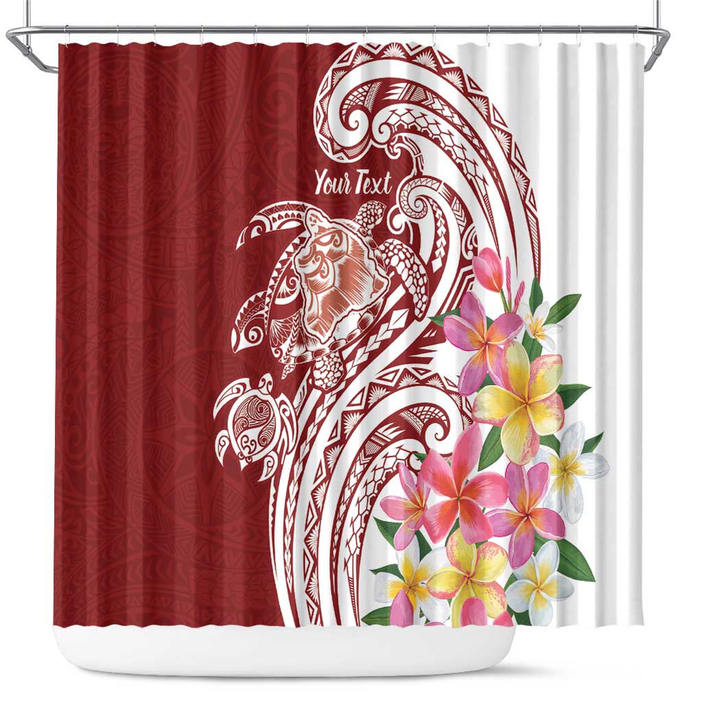 Aloha Hawaii Island Personalized Shower Curtain Crimson Dreamy Turtle