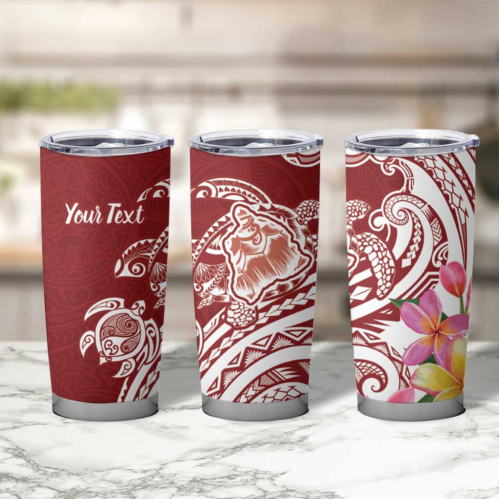 Aloha Hawaii Island Personalized Tumbler Cup Crimson Dreamy Turtle