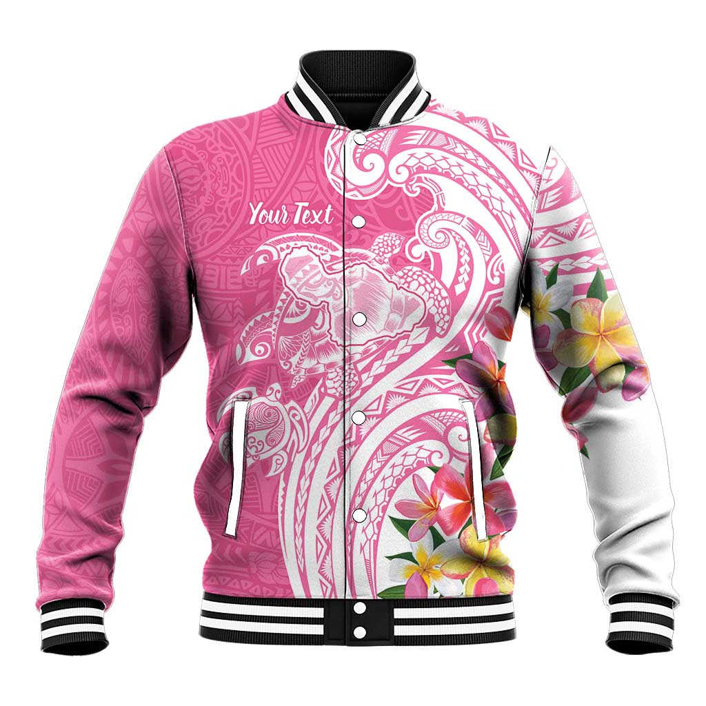 Aloha Maui Island Personalized Baseball Jacket Rose Dreamy Turtle