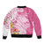 Aloha Maui Island Personalized Bomber Jacket Rose Dreamy Turtle
