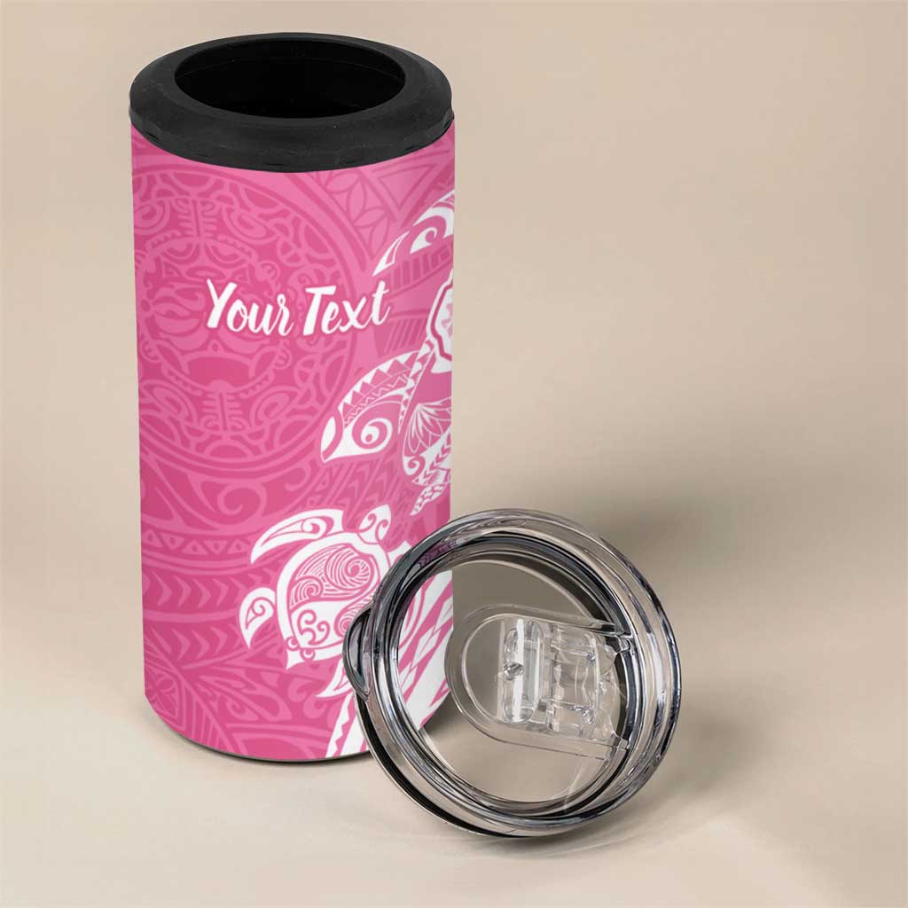 Aloha Maui Island Personalized 4 in 1 Can Cooler Tumbler Rose Dreamy Turtle